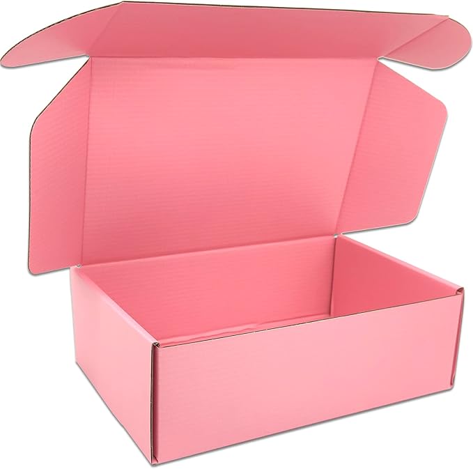 Small Pink Shipping Boxes for Small Business Pack of 25-9x6x3 inches Cardboard - Image 3