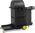 TUFFIOM Janitorial Cart with Key-Locking Cabinet, 3-Shelf Commercial Cleaning by TUFFIOM