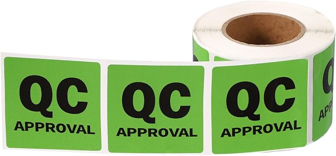 PATIKIL 360 Pcs 1 Roll QC Approval Labels, 2 Inch Square Inventory Control by PATIKIL