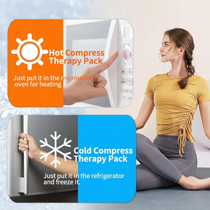 Extra Large Ice Pack for Injuries Reusable, Physical Therapy Cold Pack w/2 - Image 3