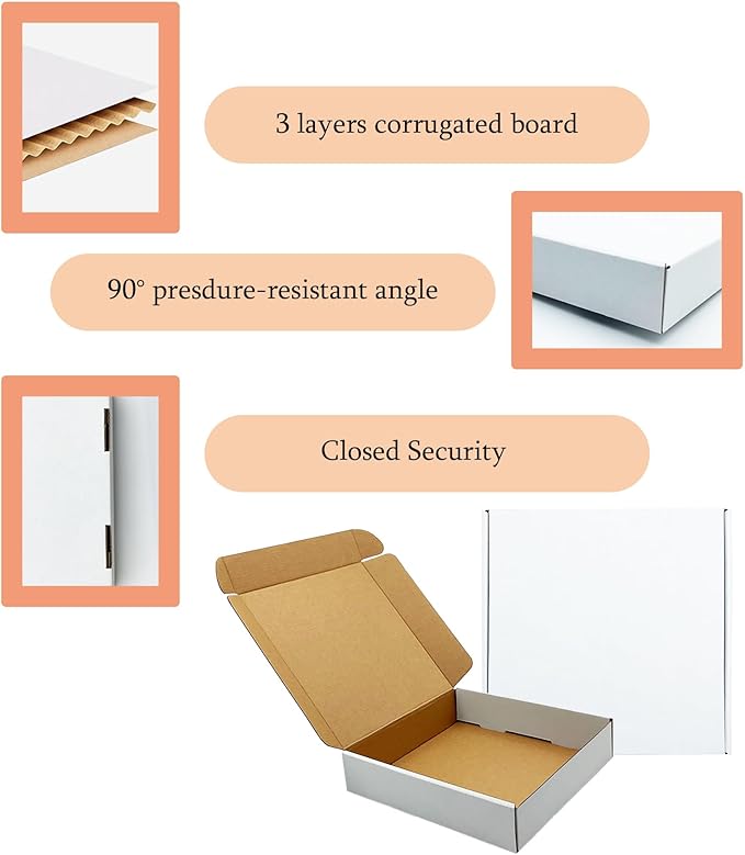 9x9x2 Inches Shipping Boxes Set of 25, E-Commerce Packaging Mailing Boxes Gift - Image 8