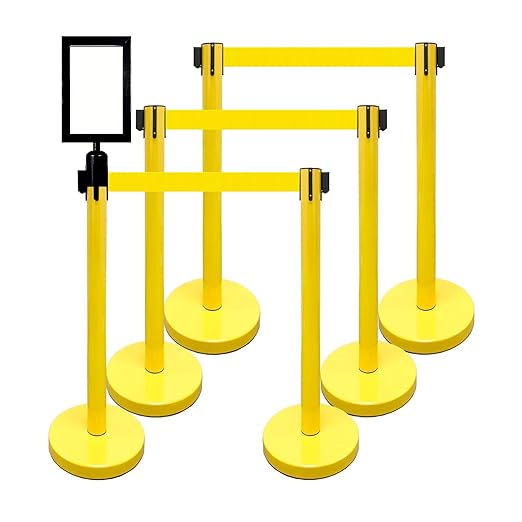 VIP Crowd Control Retractable Belt Stanchion Queue Safety Barrier Set by CrowdControlCenter