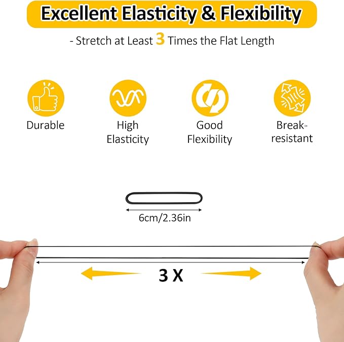 700 Pcs Rubber Bands, Size #16 Reusable Elastic Rubber Band - Image 3