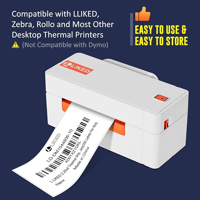 L LIKED 2.25" x 4" Direct Thermal Label, Permanent Adhesive Shipping Postage - Image 7