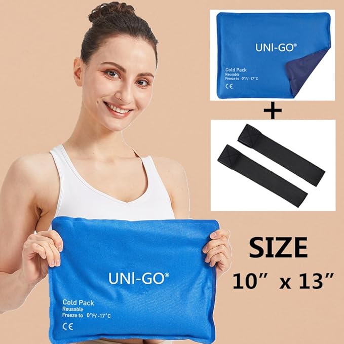 UNI-GO Gel Ice Packs for Injuries Reusable, Gel Cold Pack - Image 2