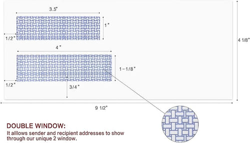 1000 Pack #10 Double Window Security Self-Seal Envelopes - Image 2