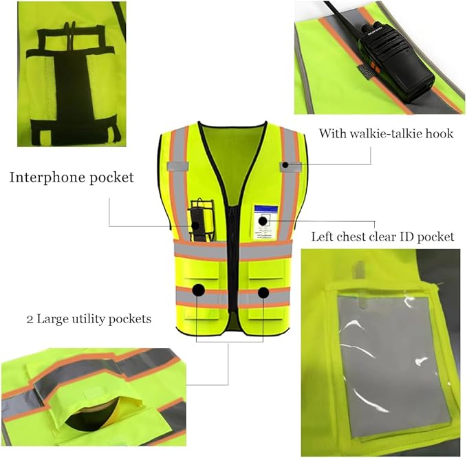 YOWESHOP High Visibility Reflective Safety Vest - Image 4