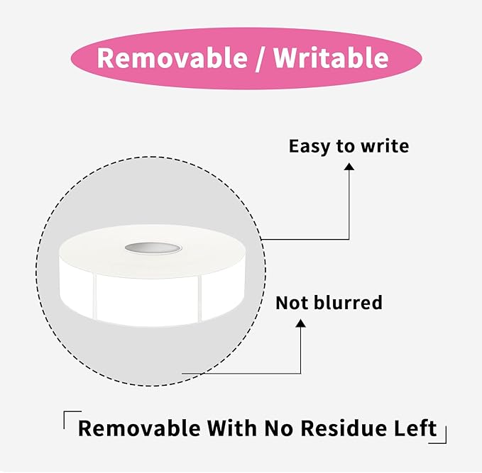 1000 Blank Removable Freezer Labels, Blank Removable Labels Water Oil Resistant - Image 2