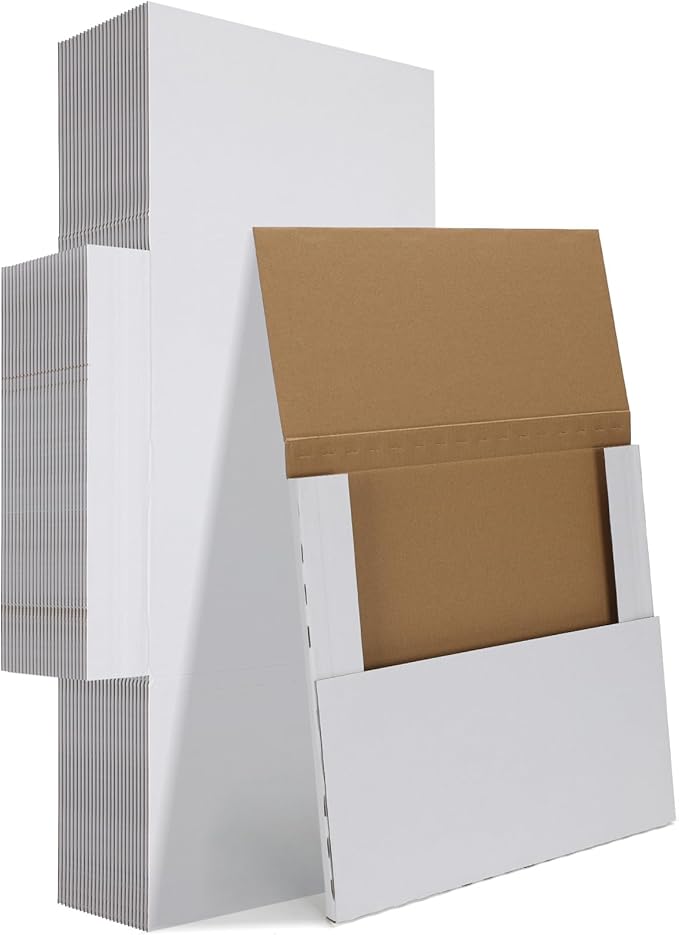 HORLIMER 12.8x12.8x1 Vinyl Record Shipping Boxes Set of 25, Moving Storage by HORLIMER