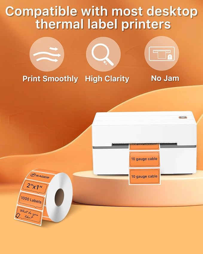 iEager 2x1 Inch Thermal Labels, Durable Shipping Label Printer Sticker - Image 5