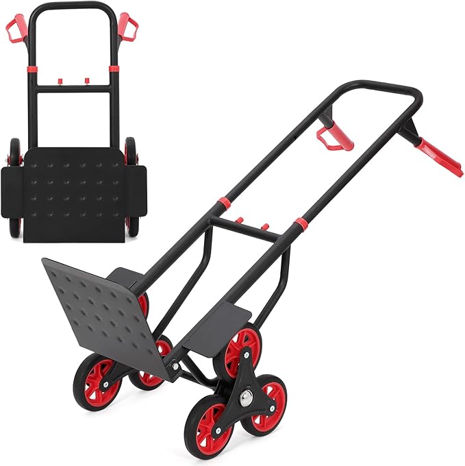 3 in 1 Industrial Convertible Stair Climbing Cart, 1000 LBS Capacity Folding - Image 2