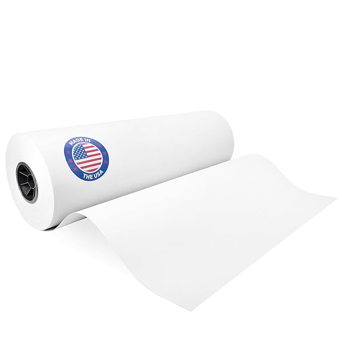 White Kraft Paper Roll 24" x 8640" by IDLPackaging