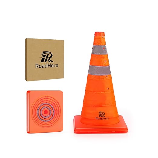 RoadHero 18 Inch 1 Pack Collapsible Traffic Safety Cones, Parking Lots - Image 9