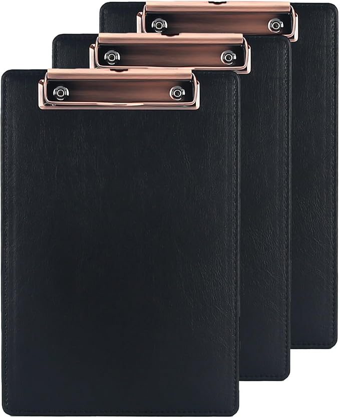 A5 Clipboard, 3 Pack PU Clipboards by URbantin