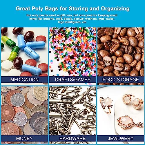 3''x 3'', (Pack of 100) 2 mil Thick Clear Plastic Reclosable Zip Poly with Resealable Lock Seal Zipper, Clear Small Zip, Jewelry, Candy, Storage, Packaging & Shipping… - Image 7