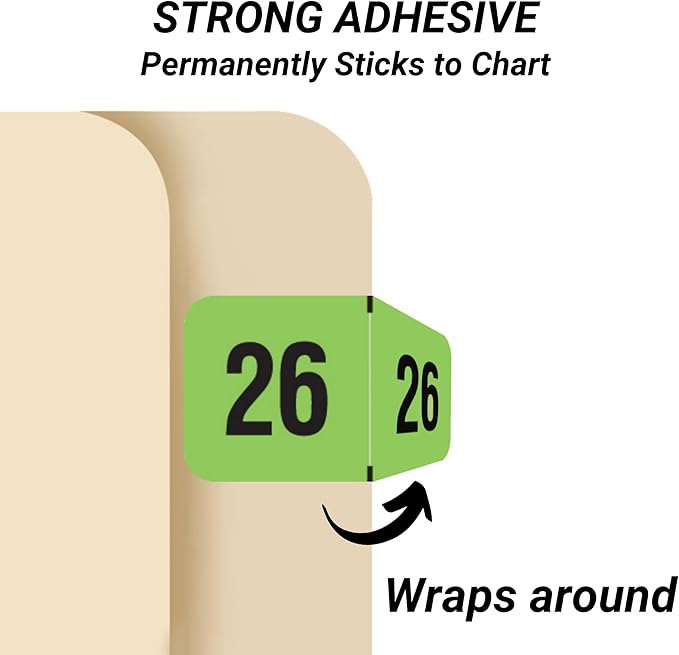 2026 Year Stickers, Doctor Stuff 2026 Chart Stickers, Fluorescent Green Color - Image 2
