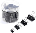Black Binder Clips Assorted Sizes by Coideal