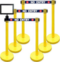 Retractable Stanchion, 6 SPECIALTY Posts + Signframe by VIP+Crowd+Control