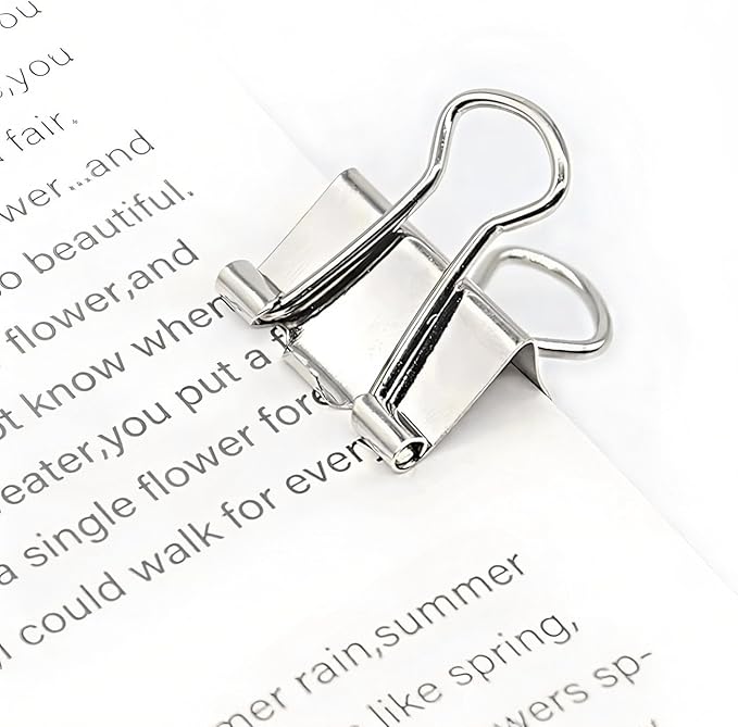 50 Pack Medium Silver Binder Clips 1 Inch, Colored Paper Clamps, Middle Size - Image 5
