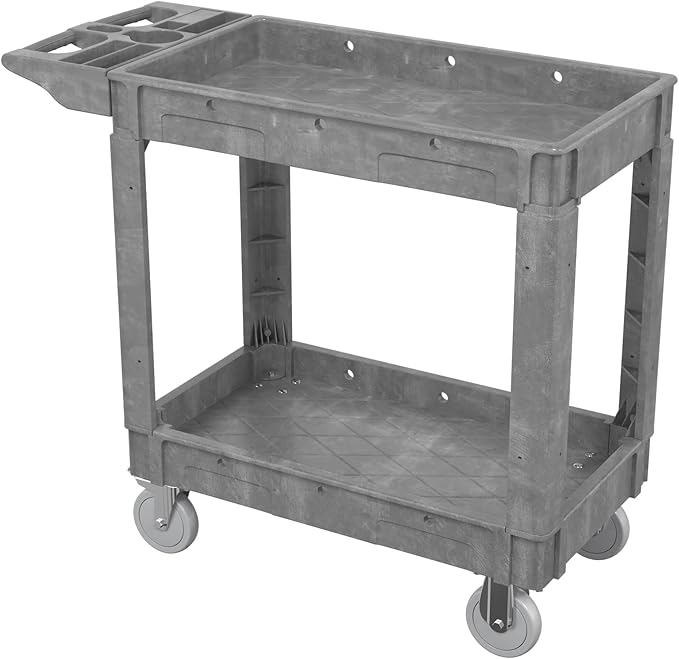 550LBS Utility Cart, 2-Tier 40 * 17 Inch Utility Cart by Unknown