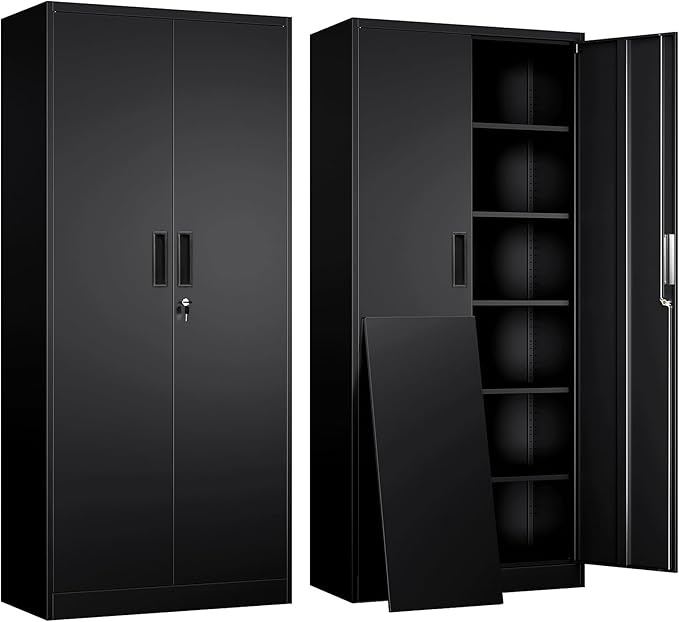 Metal Storage Cabinet, 71 Inch Tall Metal Storage Cabinet by YEEZER