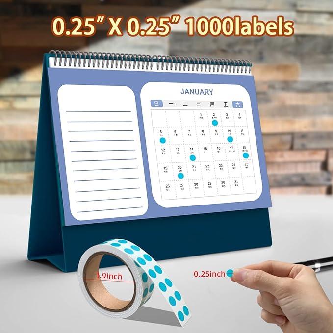 PARLAIM 0.25 Inch Color-Code Dot Stickers, 1000 Stickers Circle Colorful Coding - Image 2