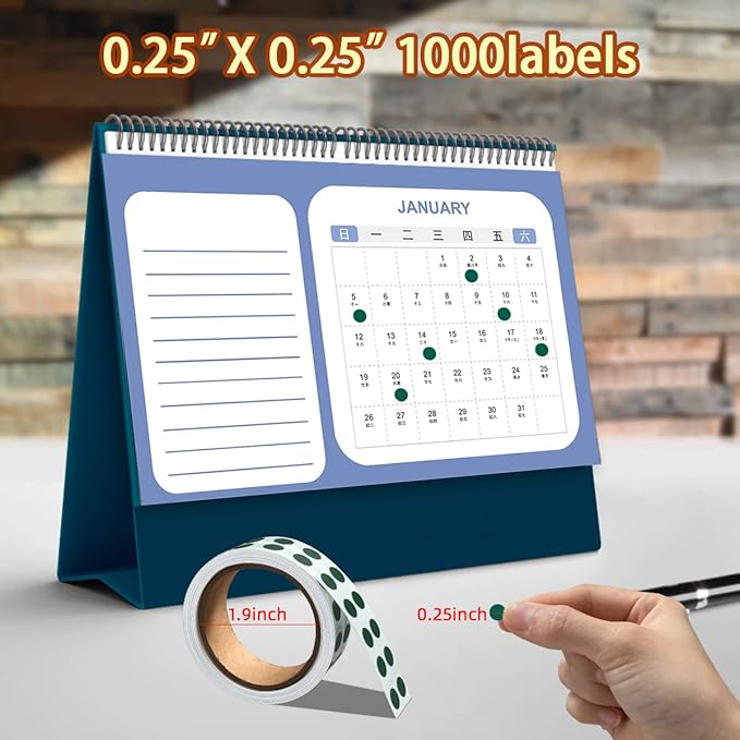 PARLAIM 0.25 Inch Color-Code Dot Stickers, 1000 Stickers Circle Colorful Coding - Image 2