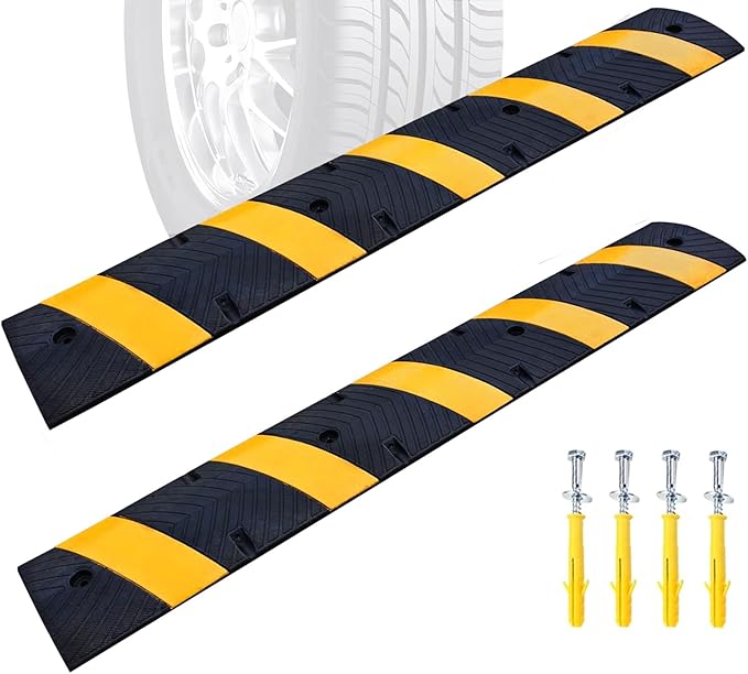 BESEA 6Feet Rubber Speed Bump, Road Parking, Parking Lot by BeSea