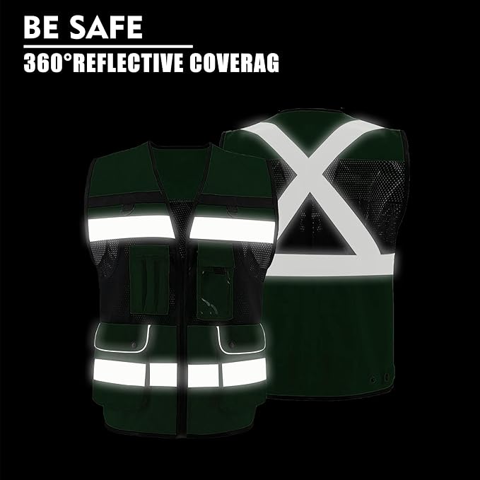 Safety Vest High Visibility Reflective Construction Vest - Image 4