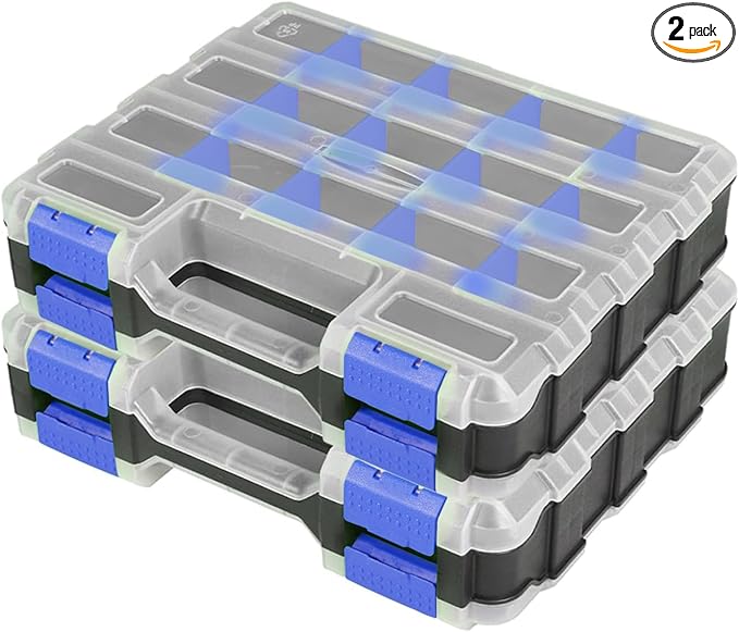 Hardware Organizer Box 34 Compartments Small Parts Organizer by AIDY-PRO
