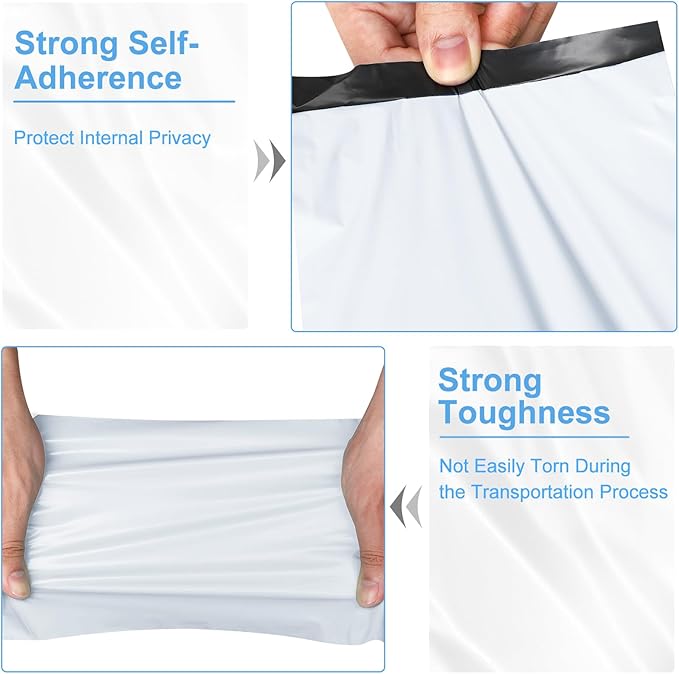 120-Piece White Poly Mailers - Image 4