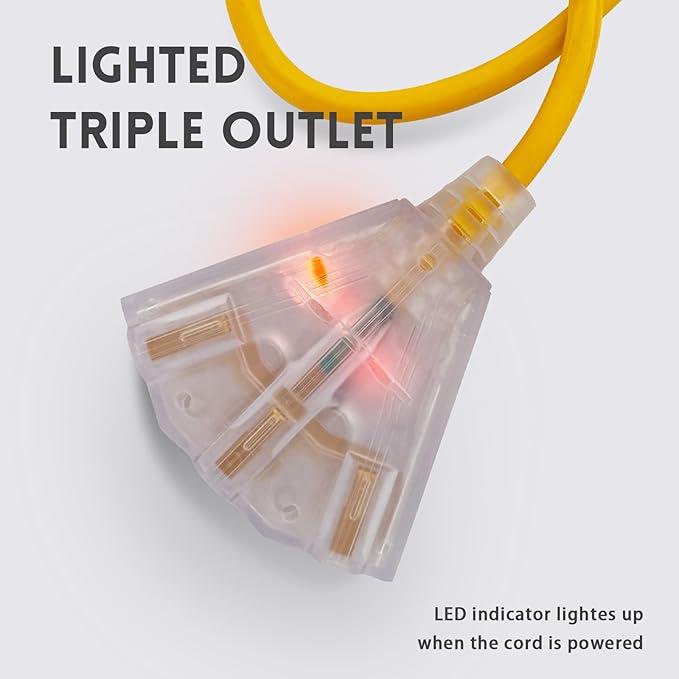 EP 6 Ft Lighted Outdoor Extension Cord - Image 3