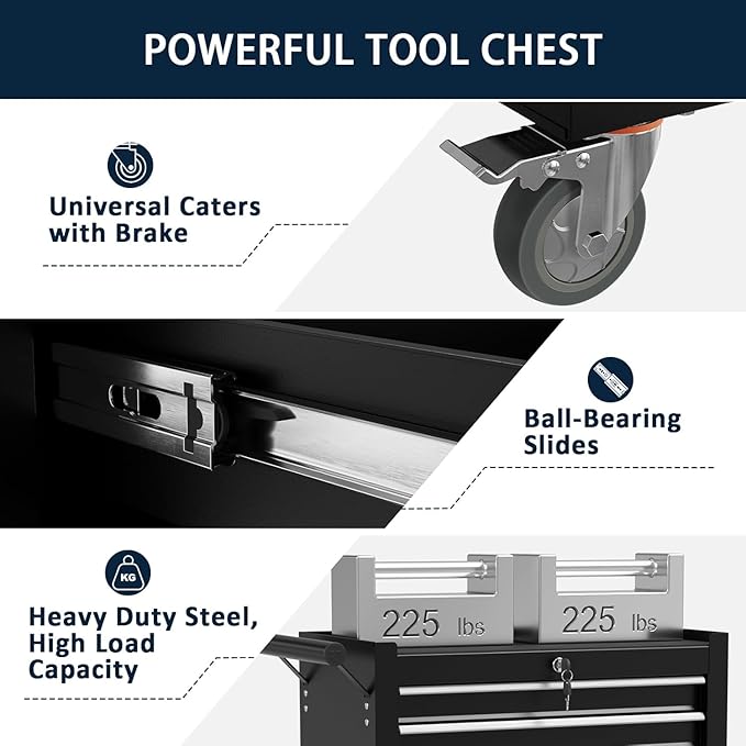 7-Drawer Metal Rolling Tool Chest - Image 5