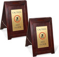 SmartSign Premium "Caution Wet Floor" Wooden A-Frame Standing Floor Sign by SmartSign