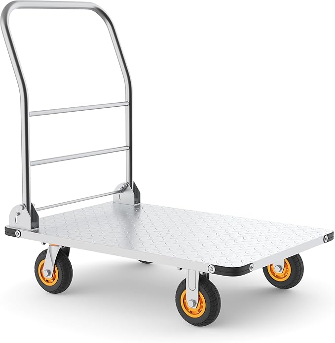 Push Cart Dolly, Flat Cart, Flatbed Platform Trucks by Houseables