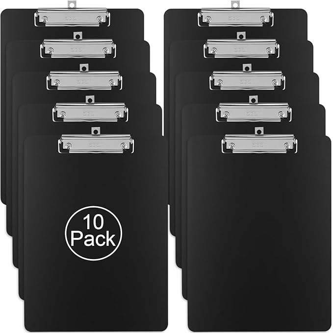 ZCZN Metal Clipboards, 10 Pack Heavy Duty Aluminum Clipboards 12 x 9 Inches by ZCZN