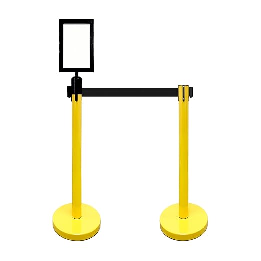 VIP Crowd Control Retractable Belt Queue Safety Stanchion Barrier Set - Image 4