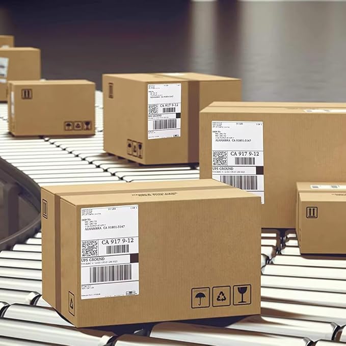 OausTect 4x6 Shipping Label 500 Fanfold Labels - Image 6