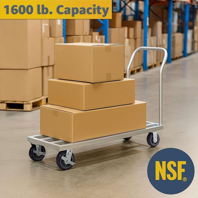 20" x 60" Mobile Aluminum Dunnage Rack - 1600 lb. Capacity - Image 2