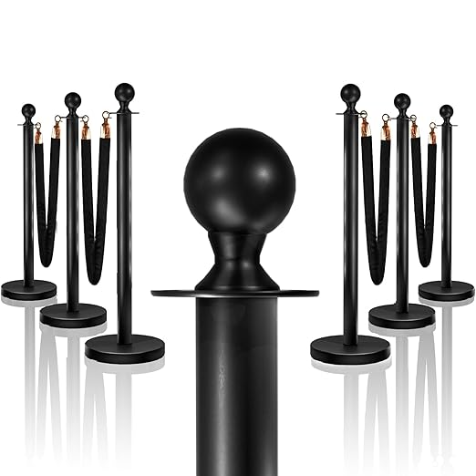 6PCS Black Stanchions Posts by Focusonmodernpracticalhome