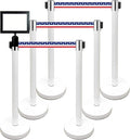 Retractable Stanchion, 6 SPECIALTY Posts + Signframe by VIP+Crowd+Control