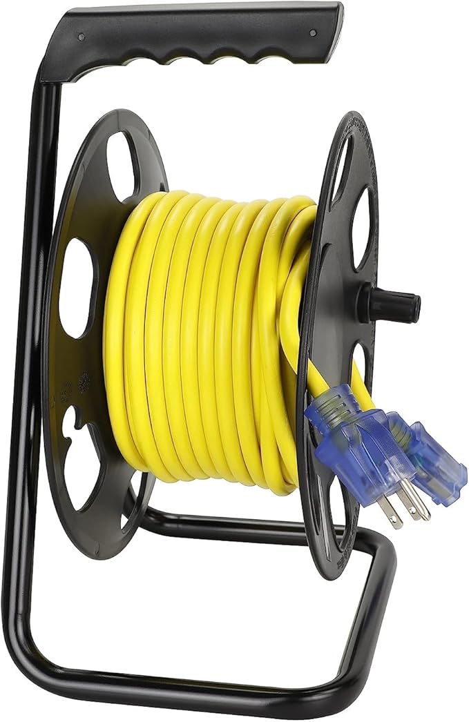 Clear Power 50ft 14/3 SJTW Yellow Outdoor Extension Cord & Heavy Duty Cord by ClearPower