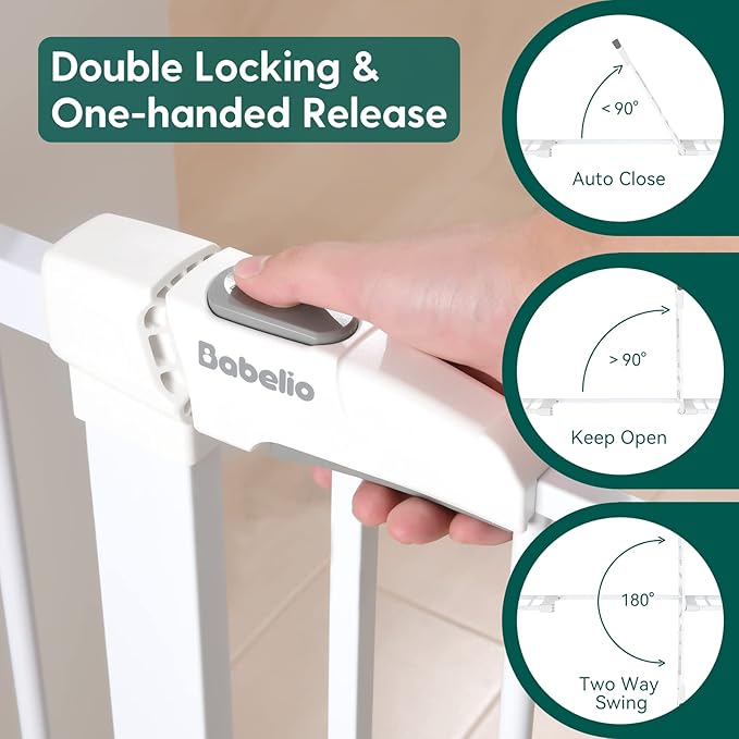 Babelio Baby Gate, 29-48 Inch Auto Close Pet Gate PressGuard P7, Easy Install - Image 5