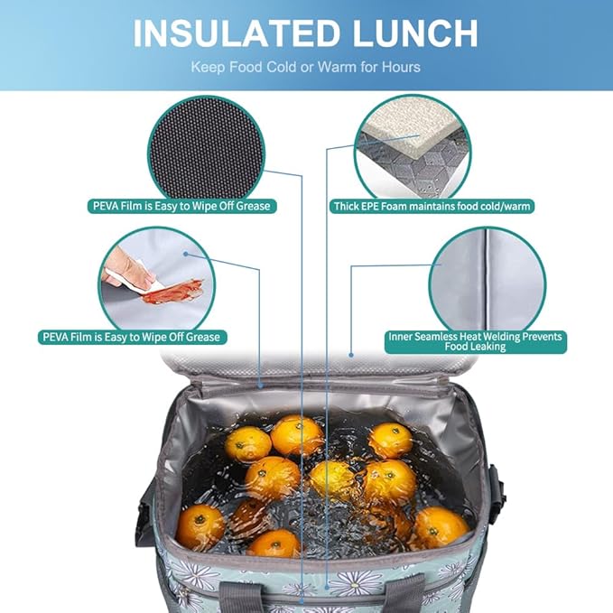 Iknoe Large Cooler Bag Collapsible 24 Can Insulated Bags Leakproof Lunch Cooler - Image 2