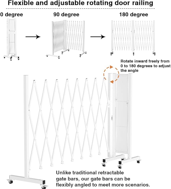 Expandable Driveway Gate for Outdoor Fence, Accordion Fence for Dogs Outside - Image 3