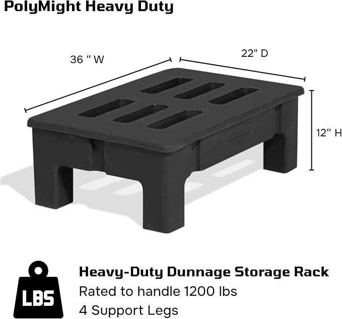 PolyMight Heavy-Duty Plastic Poly Dunnage Rack - Image 2