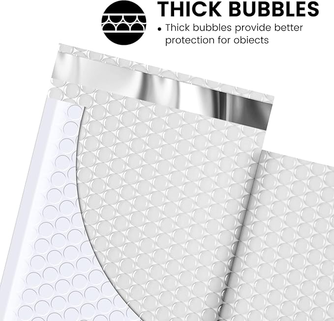 Fuxury Bubble Mailers 4x8" White Padded Envelopes 1000Pack Strong Adhesion - Image 5