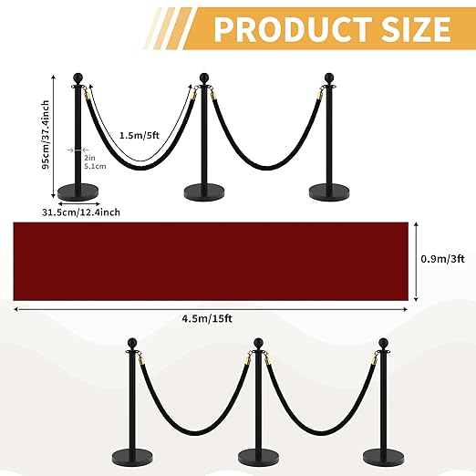 6Pcs Stainless Steel Stanchion Posts - Image 2