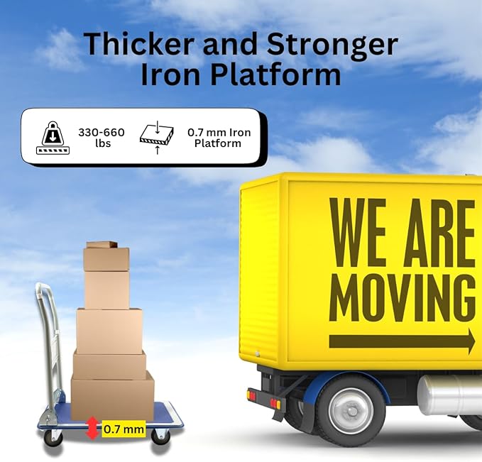660 lbs Foldable Platform Truck Dolly - Image 3
