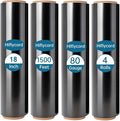 Black Plastic Shrink Wrap Roll, 18 Inch 1500 Feet Stretch Film, 80 Gauge by Hiflycord